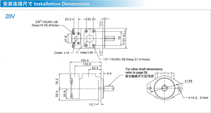 Pompe idrauliche ad alta pressione di Vickers per la macchina dello stampaggio ad iniezione